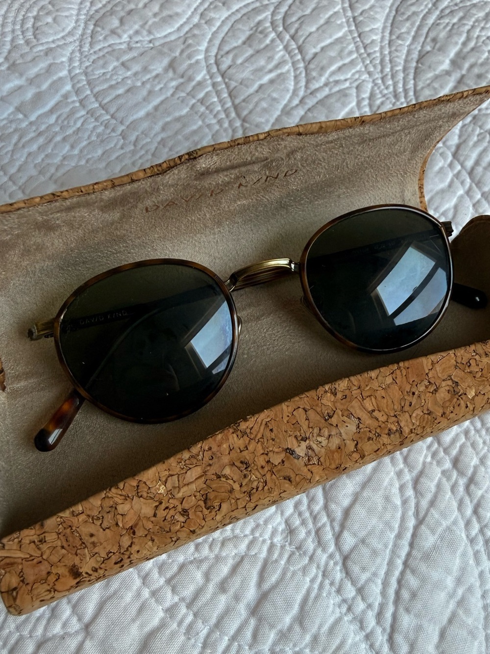 David Kind Round Tortoiseshell Sunglasses